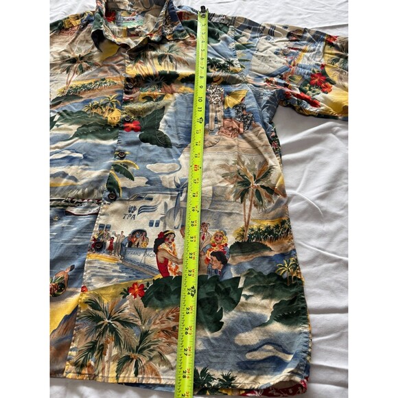 Vintage Reyn Spooner Hawaiian Island Print Hula Palm Trees Tropical Size XL - Picture 8 of 9